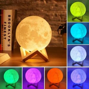 3D Touch Moon Lamp – LED Night Light with Soft Warm Glow for Bedroom  Kids