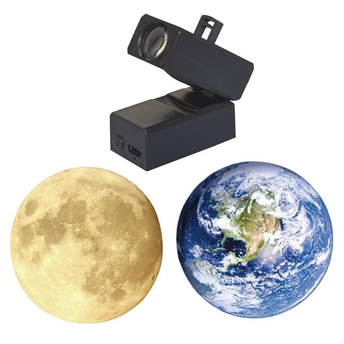 2-in-1 LED Earth & Moon Projector Lamp – Portable Night Light Wall Projection Lamp for Bedroom 5 Smart Home, Kitchen & Everyday Gadgets | XTylr 2-in-1 LED Earth & Moon Projector Lamp – Portable Night Light Wall Projection Lamp for Bedroom - Image 5
