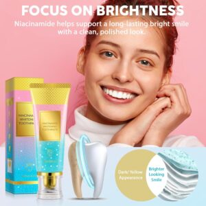 Whitening Toothpaste with Niacinamide Probiotics – 100ml | Body Accel | Bright Smile Formula