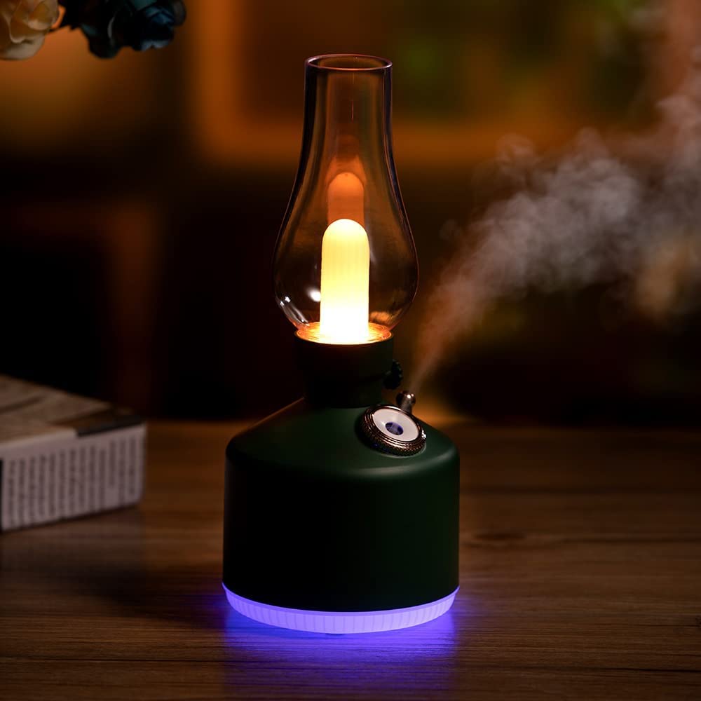 Vintage-Style Rechargeable Flame Humidifier Aromatherapy Diffuser with LED Night Light 5 Smart Home, Kitchen & Everyday Gadgets | XTylr Vintage-Style Rechargeable Flame Humidifier Aromatherapy Diffuser with LED Night Light - Image 5