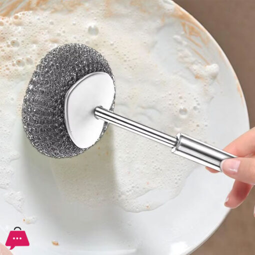 Stainless Steel Pot Dish Scrubber with Long Handle – Magic Cleaning Tool 3 Smart Home, Kitchen & Everyday Gadgets | XTylr Stainless Steel Pot Dish Scrubber with Long Handle – Magic Cleaning Tool - Image 3