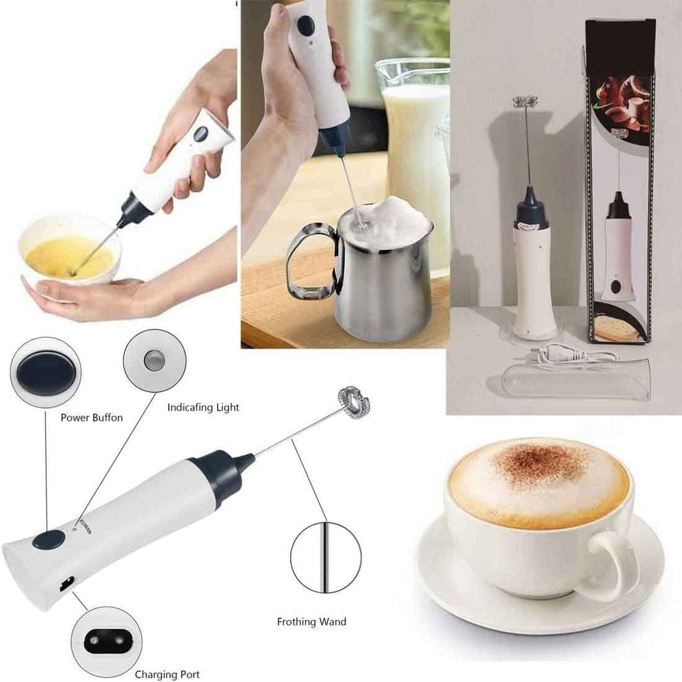 Rechargeable Coffee Frother Milk Beater – Multi-Purpose Espresso Mixer 2 Smart Home, Kitchen & Everyday Gadgets | XTylr Rechargeable Coffee Frother Milk Beater – Multi-Purpose Espresso Mixer - Image 2