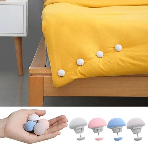 4pcs Set Mushroom Quilt Clips – Keep Your Duvet Bed Sheets Perfectly in Place 2 Smart Home, Kitchen & Everyday Gadgets | XTylr 4pcs Set Mushroom Quilt Clips – Keep Your Duvet Bed Sheets Perfectly in Place - Image 2