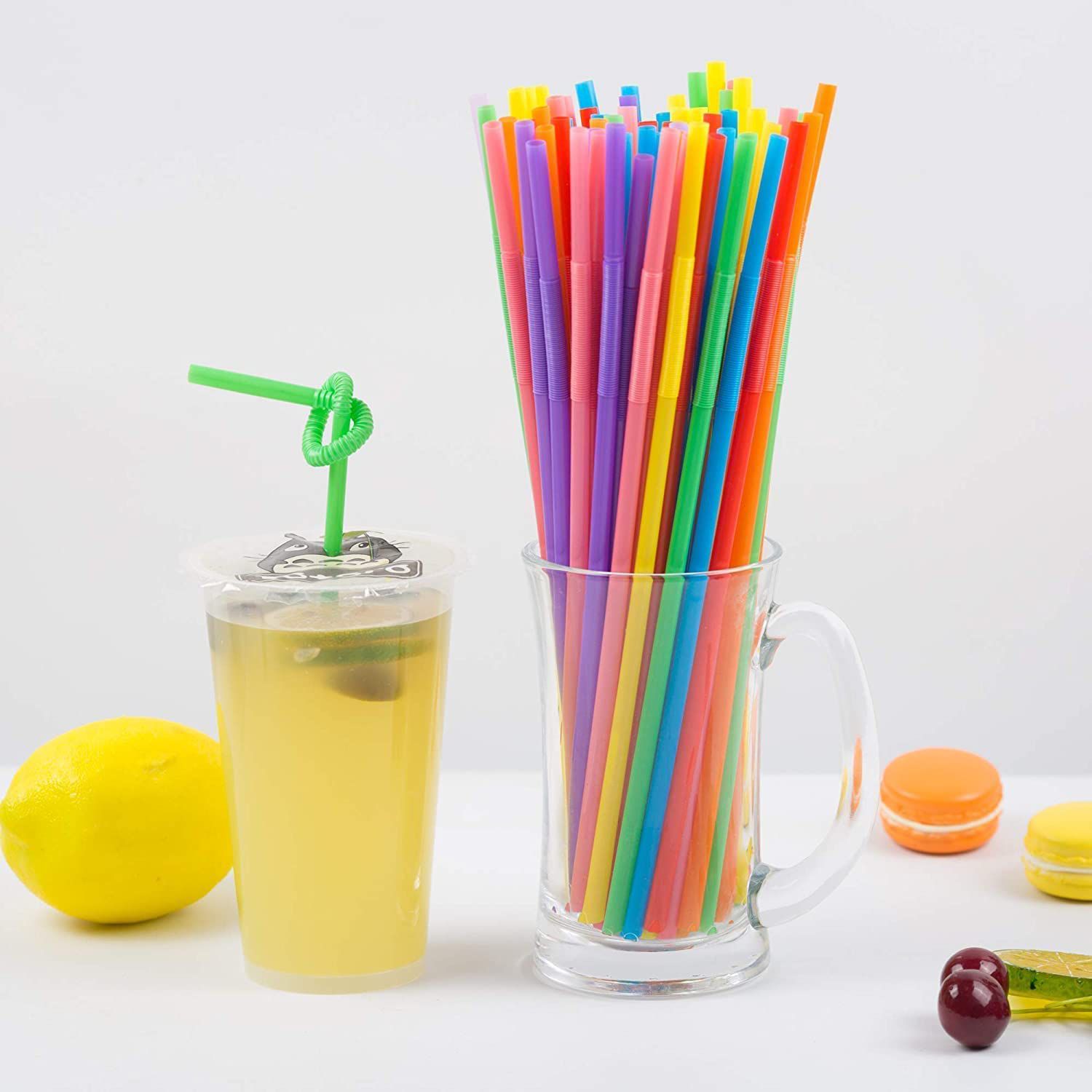 Flexible Colorful Plastic Straws Pack (100 Pcs) – Food-Grade Reusable Party Straws 1 Smart Home, Kitchen & Everyday Gadgets | XTylr Flexible Colorful Plastic Straws Pack (100 Pcs) – Food-Grade Reusable Party Straws