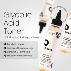 Urapra Glycolic Acid 7% Toning Solution – Exfoliating Toner for Brighter, Smooth, Even Skin