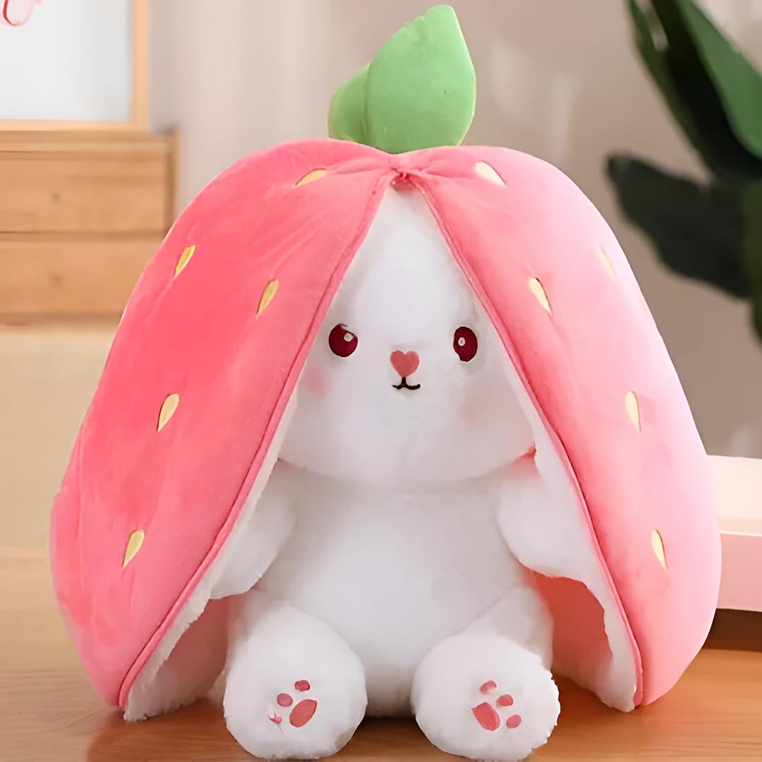Reversible Bunny Carrot Plush Toy Pillow (18–20cm) – Cute Stuffed Animal with Zipper 3 Smart Home, Kitchen & Everyday Gadgets | XTylr Reversible Bunny Carrot Plush Toy Pillow (18–20cm) – Cute Stuffed Animal with Zipper - Image 3