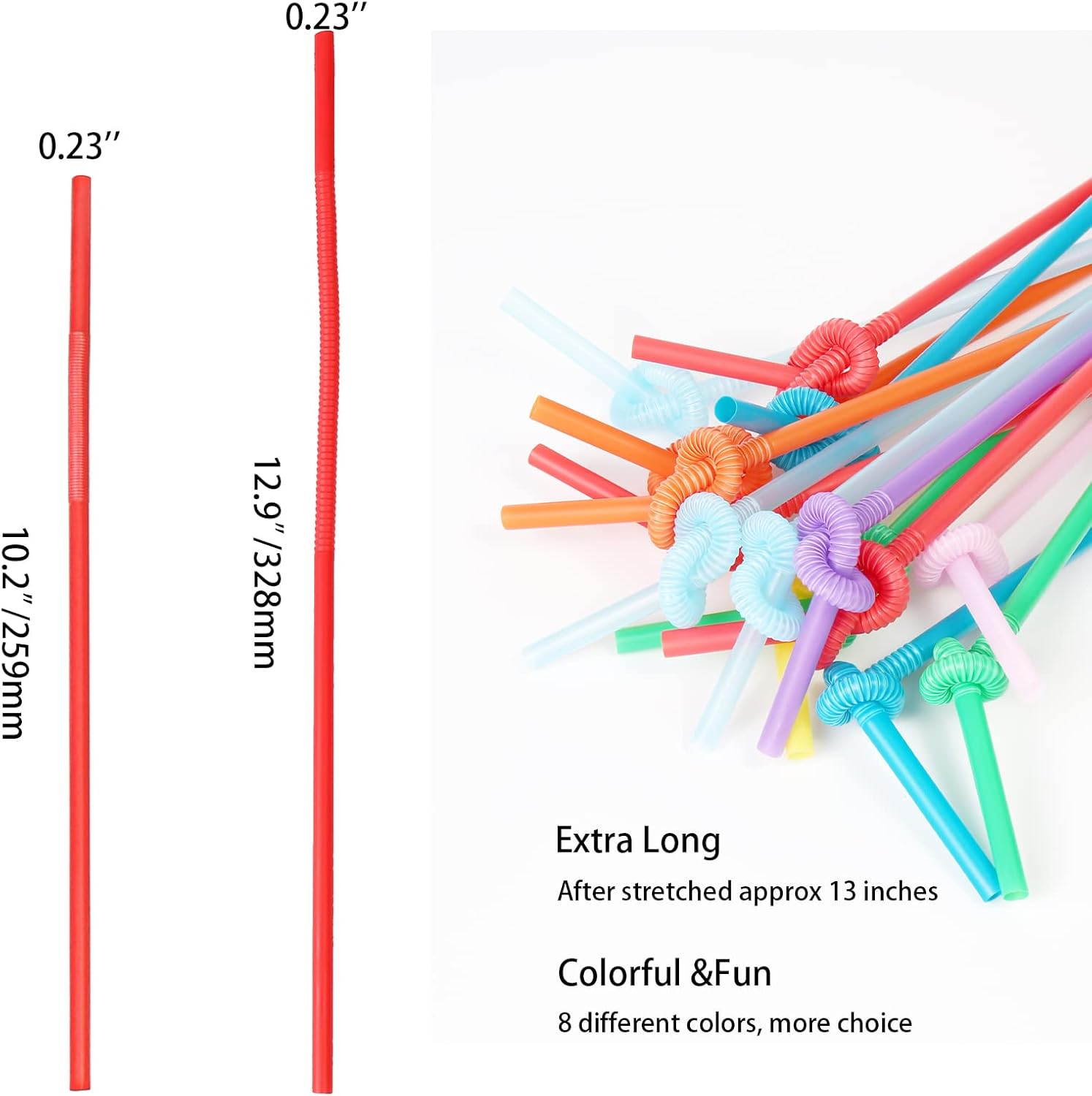 Flexible Colorful Plastic Straws Pack (100 Pcs) – Food-Grade Reusable Party Straws 3 Smart Home, Kitchen & Everyday Gadgets | XTylr Flexible Colorful Plastic Straws Pack (100 Pcs) – Food-Grade Reusable Party Straws - Image 3