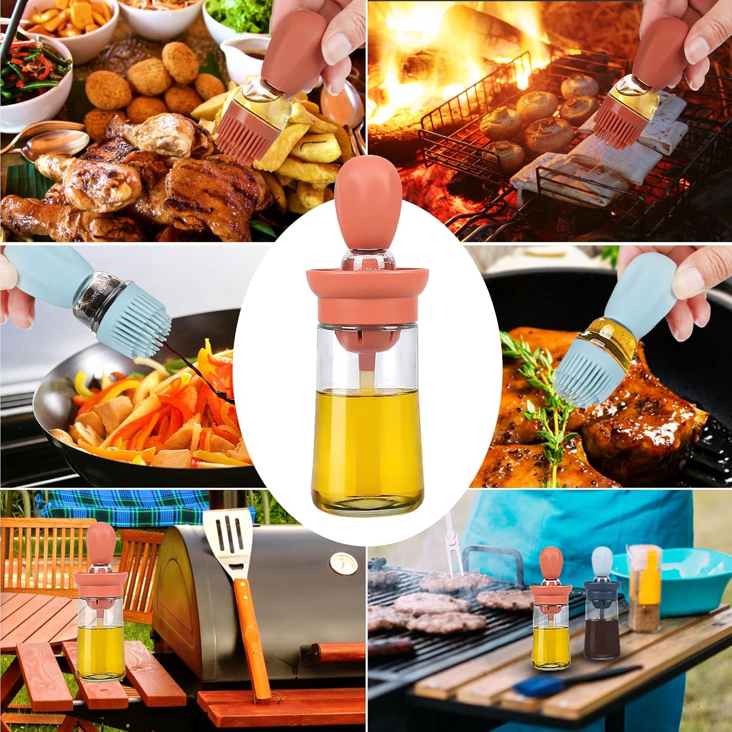 GrillMaster 2-in-1 Olive Oil Dispenser and Silicone Brush – Glass Bottle for Cooking and BBQ 3 Smart Home, Kitchen & Everyday Gadgets | XTylr GrillMaster 2-in-1 Olive Oil Dispenser and Silicone Brush – Glass Bottle for Cooking and BBQ - Image 3