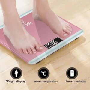 iScale Digital LCD Bathroom Weighing Scale – Tempered Glass Body | High-Precision Weight Tracker