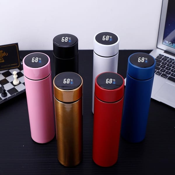 Smart LED Temperature Display Water Bottle 500ML – Stainless Steel Vacuum Flask with Color Indicator (Hot and Cold Insulated) 1 Smart Home, Kitchen & Everyday Gadgets | XTylr Smart LED Temperature Display Water Bottle 500ML – Stainless Steel Vacuum Flask with Color Indicator (Hot and Cold Insulated)