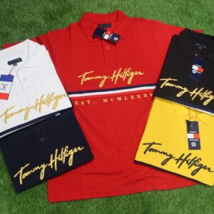 Tommy Hilfiger Men’s Classic Polo Shirt – Flag Logo Embroidered, Premium Cotton Short Sleeve Casual Wear