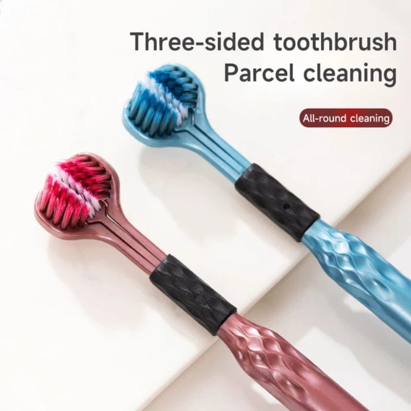 2PCS Triple Head Toothbrush – 360° Deep Cleaning Soft Bristle Toothbrush for Adults & Sensitive Teeth 1 Smart Home, Kitchen & Everyday Gadgets | XTylr 2PCS Triple Head Toothbrush – 360° Deep Cleaning Soft Bristle Toothbrush for Adults & Sensitive Teeth