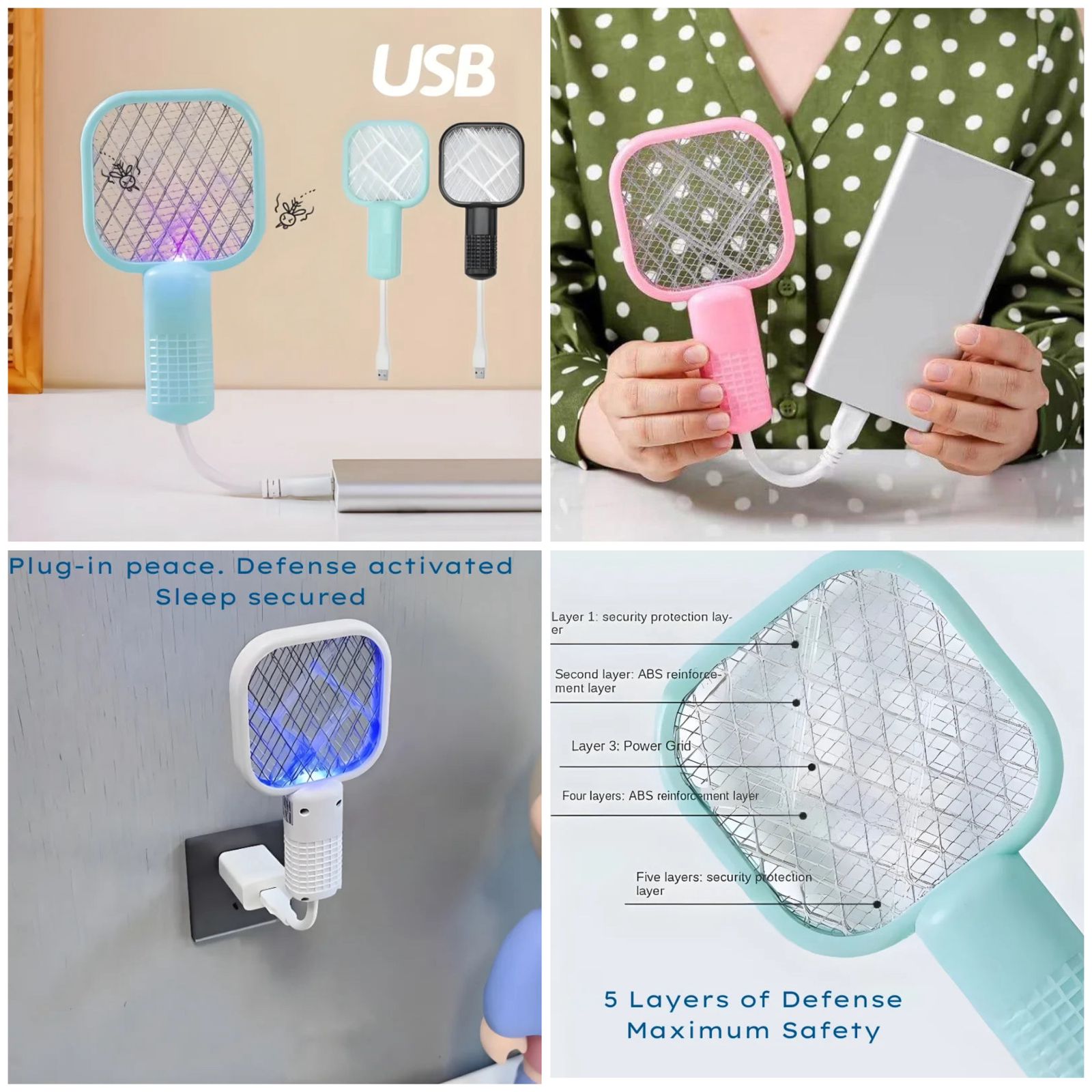 Mini USB Electric Mosquito Swatter with UV Light – Portable Insect Killer Racket and Bug Trap Lamp 2 Smart Home, Kitchen & Everyday Gadgets | XTylr Mini USB Electric Mosquito Swatter with UV Light – Portable Insect Killer Racket and Bug Trap Lamp - Image 2