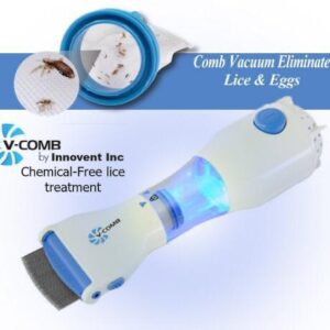 V-Comb Anti Lice Electric Comb – Safe and Chemical-Free Lice Removal Machine with Stainless Steel Teeth and Capture Filters