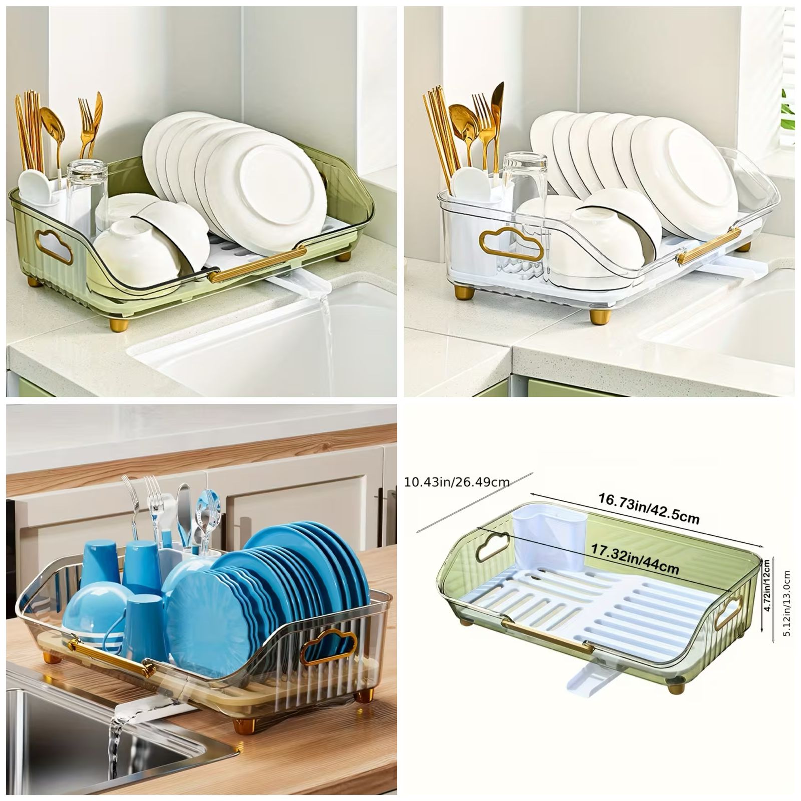 Luxury Acrylic Dish Drain Rack 1 Smart Home, Kitchen & Everyday Gadgets | XTylr Luxury Acrylic Dish Drain Rack