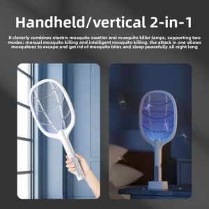 3 in 1 rechargeable mosquito killer racket with trapping light