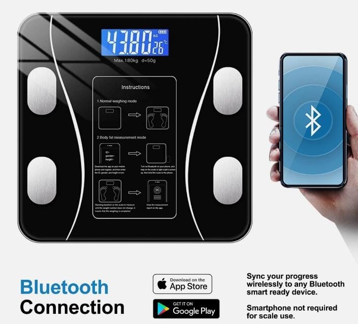 Smart Bluetooth Body Fat Scale | Digital Weight & Body Composition Analyzer with App 2 Smart Home, Kitchen & Everyday Gadgets | XTylr Smart Bluetooth Body Fat Scale | Digital Weight & Body Composition Analyzer with App - Image 2