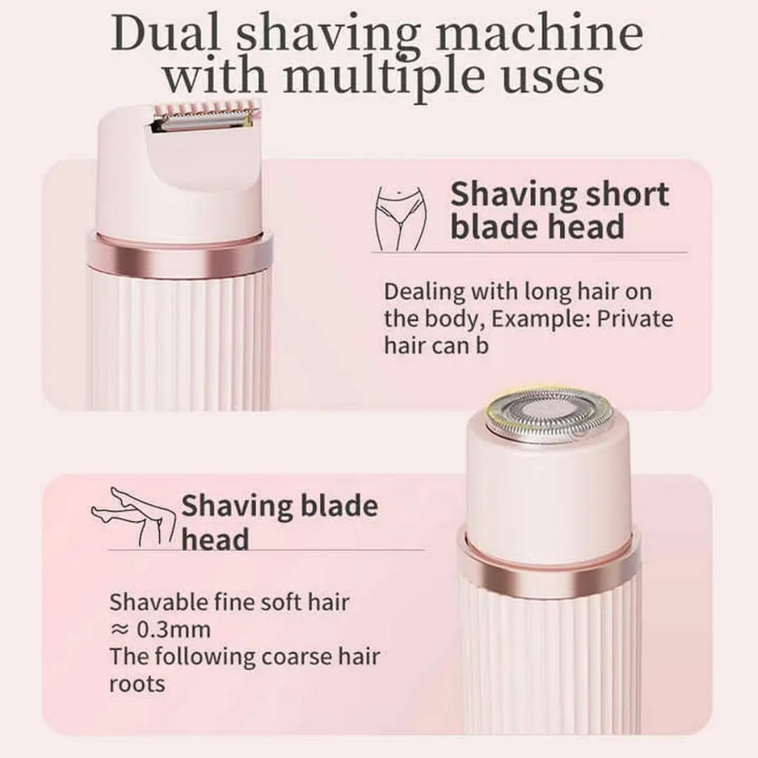 2 in 1 Women's Electric Shaver & Hair Remover | Wet & Dry Facial and Body Trimmer 2 Smart Home, Kitchen & Everyday Gadgets | XTylr 2 in 1 Women's Electric Shaver & Hair Remover | Wet & Dry Facial and Body Trimmer - Image 2
