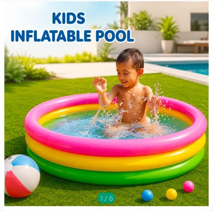 Intex Sunset Glow Baby Pool for Kids | Inflatable Toddler Swimming & Splash Pool 1 Smart Home, Kitchen & Everyday Gadgets | XTylr Intex Sunset Glow Baby Pool for Kids | Inflatable Toddler Swimming & Splash Pool